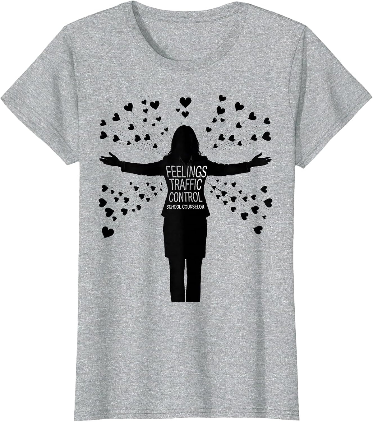 Feelings Traffic Control — School Counselor Appreciation T-Shirt - Heather Grey