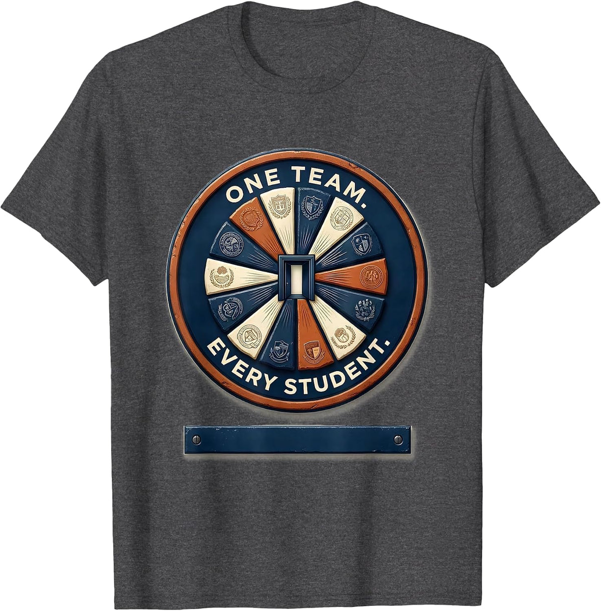 One Team Every Student Special Education Teacher Inclusion T-Shirt - Dark Heather Grey