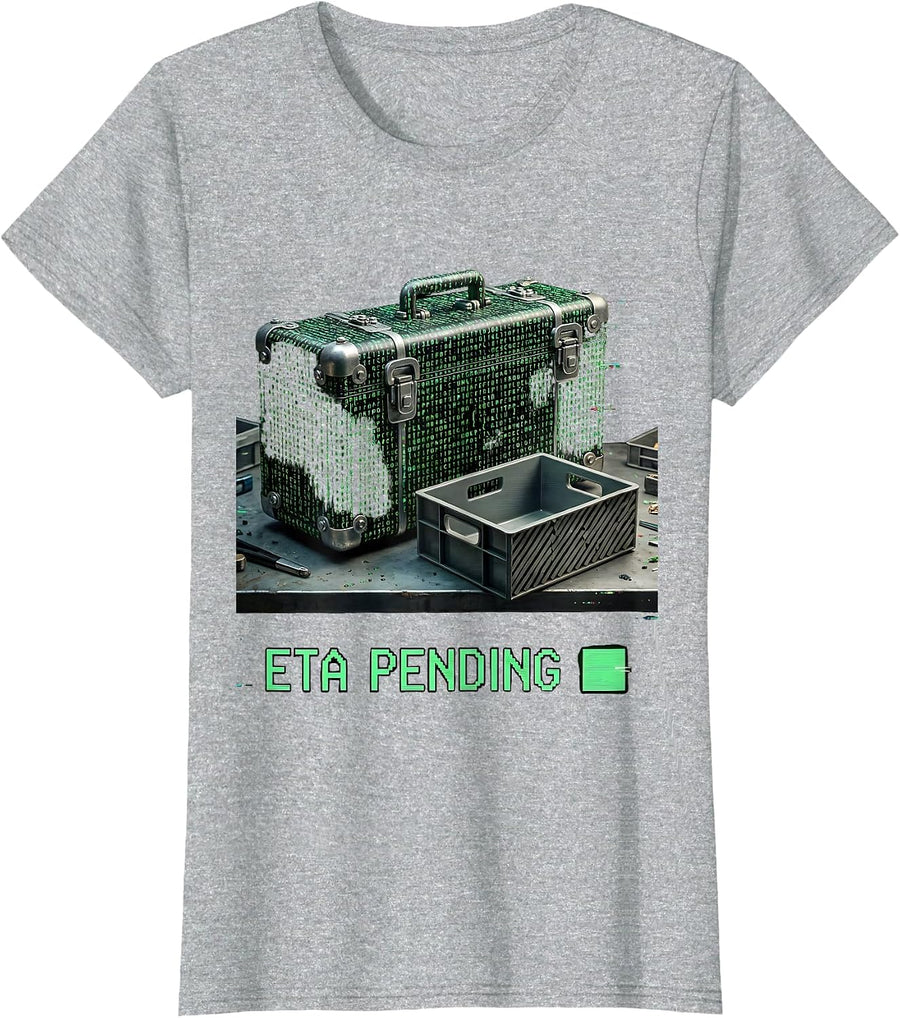 ETA Pending ASCII Terminal Auto Mechanic Waiting On Parts T-Shirt - Heather Grey