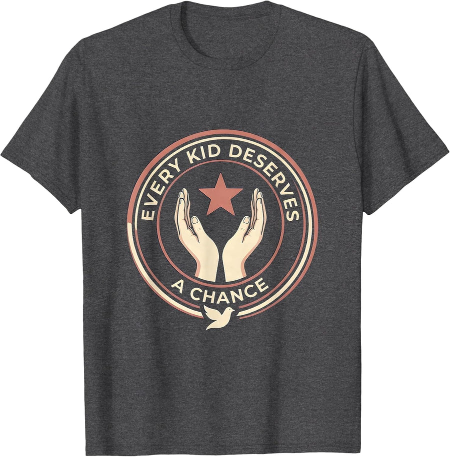 Men's Every Kid Deserves A Chance Sped Teacher Design T-Shirt - Dark Heather Grey