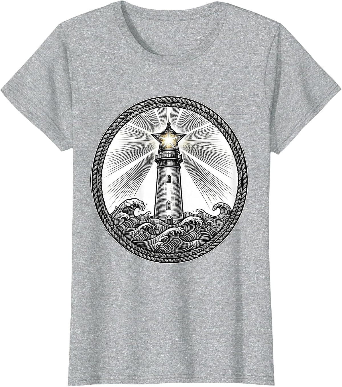 Special Education Teacher Lighthouse Star Light T-Shirt - Heather Grey