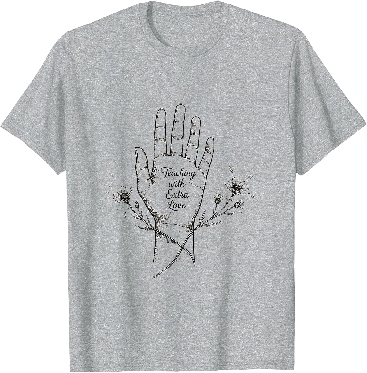 Men's Teaching With Extra Love Special Education Design T-Shirt - Heather Grey