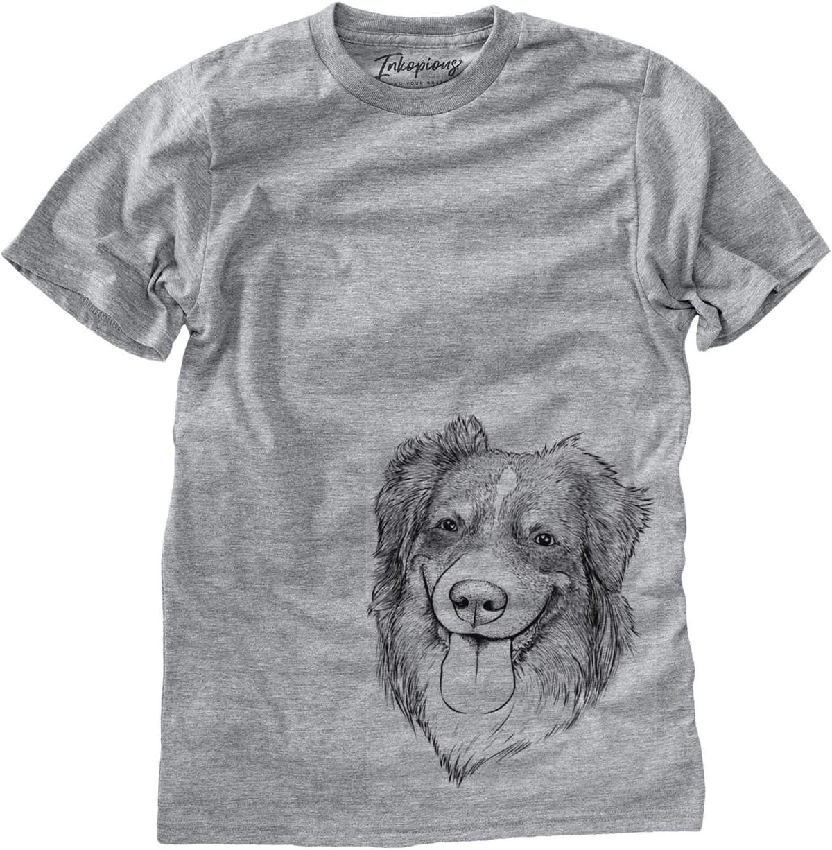 Bare Siena the Australian Shepherd Dog Triblend T-Shirt - Unisex Grey Crew Neck