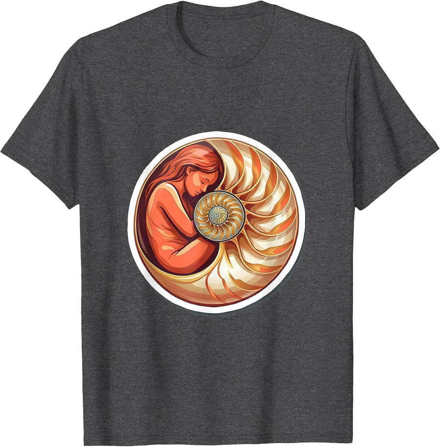 Men's Autism Awareness Seashell Sanctuary Graphic Design T-Shirt - Dark Heather Grey