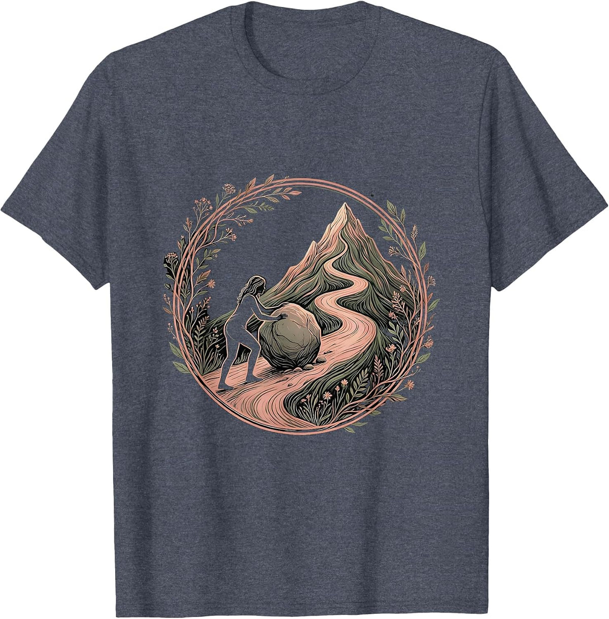 School Counselor Boulder Mountain Graphic T-Shirt - Heather Blue