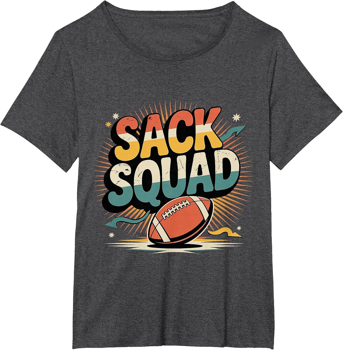 Sack Squad Defensive Football Lineman Team ||- T-Shirt - Dark Heather Grey