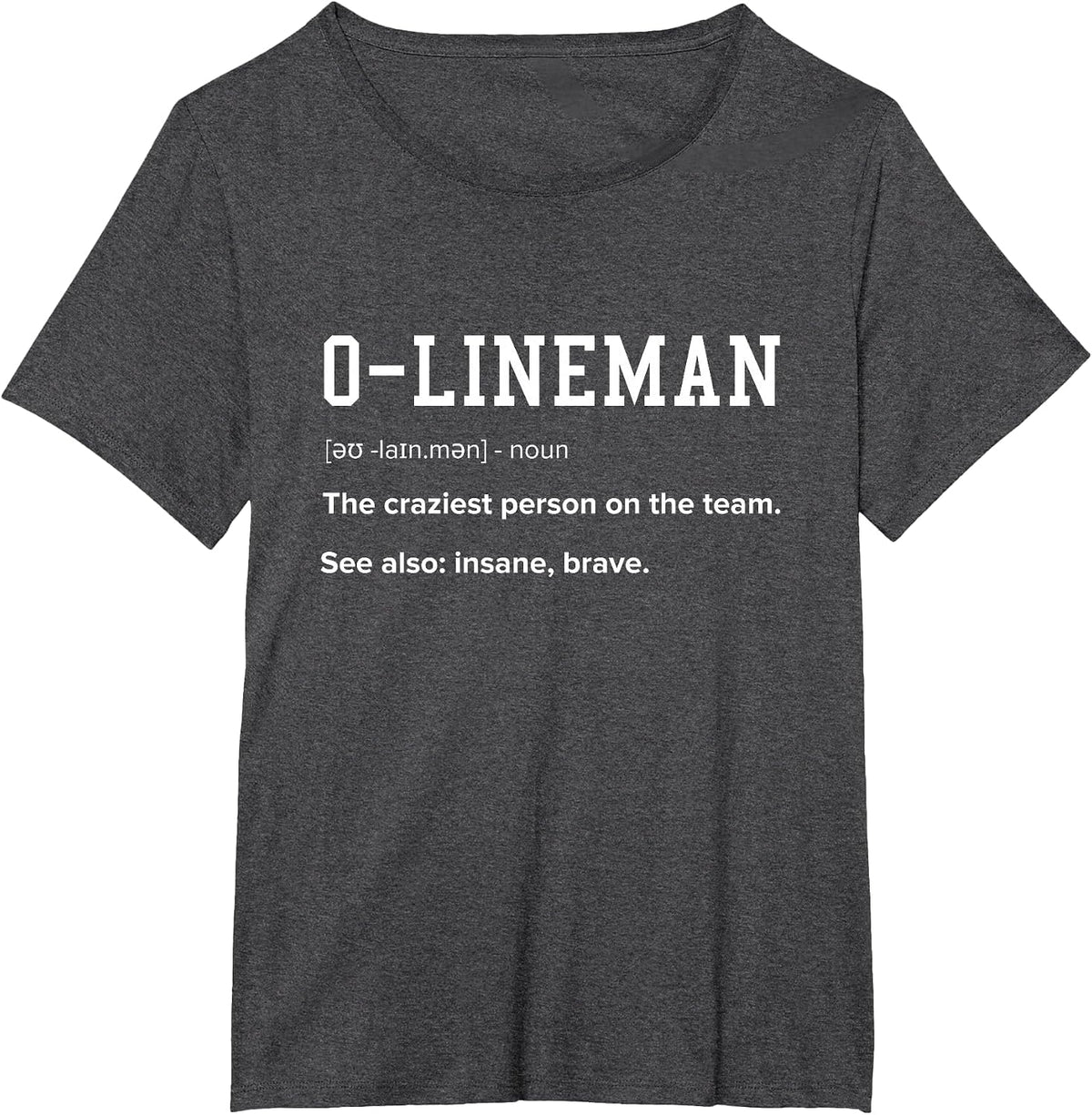 Offensive Lineman Definition Funny Football Lineman for Men T-Shirt - Dark Heather Grey