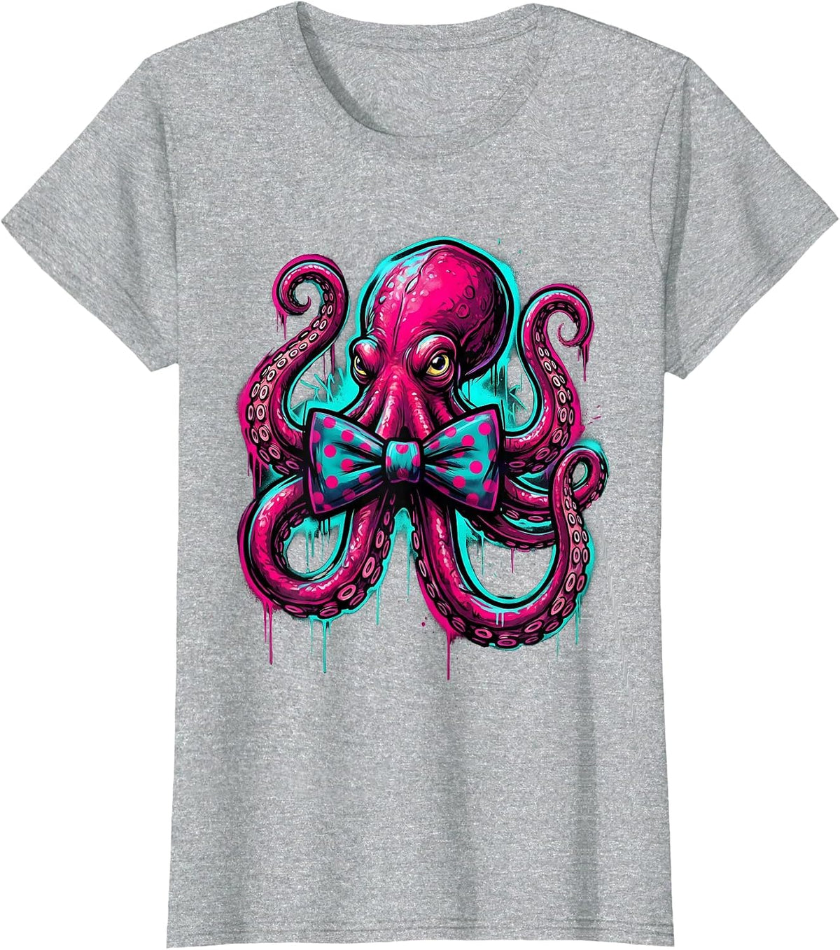 Suave Octopus Bow Tie Rizz Autism Awareness T-Shirt - Heather Grey
