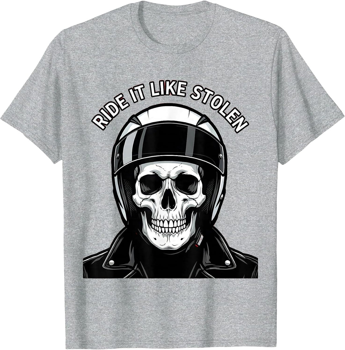 Men's Ride It Like Stolen Motorcycle Biker Design T-Shirt - Heather Grey