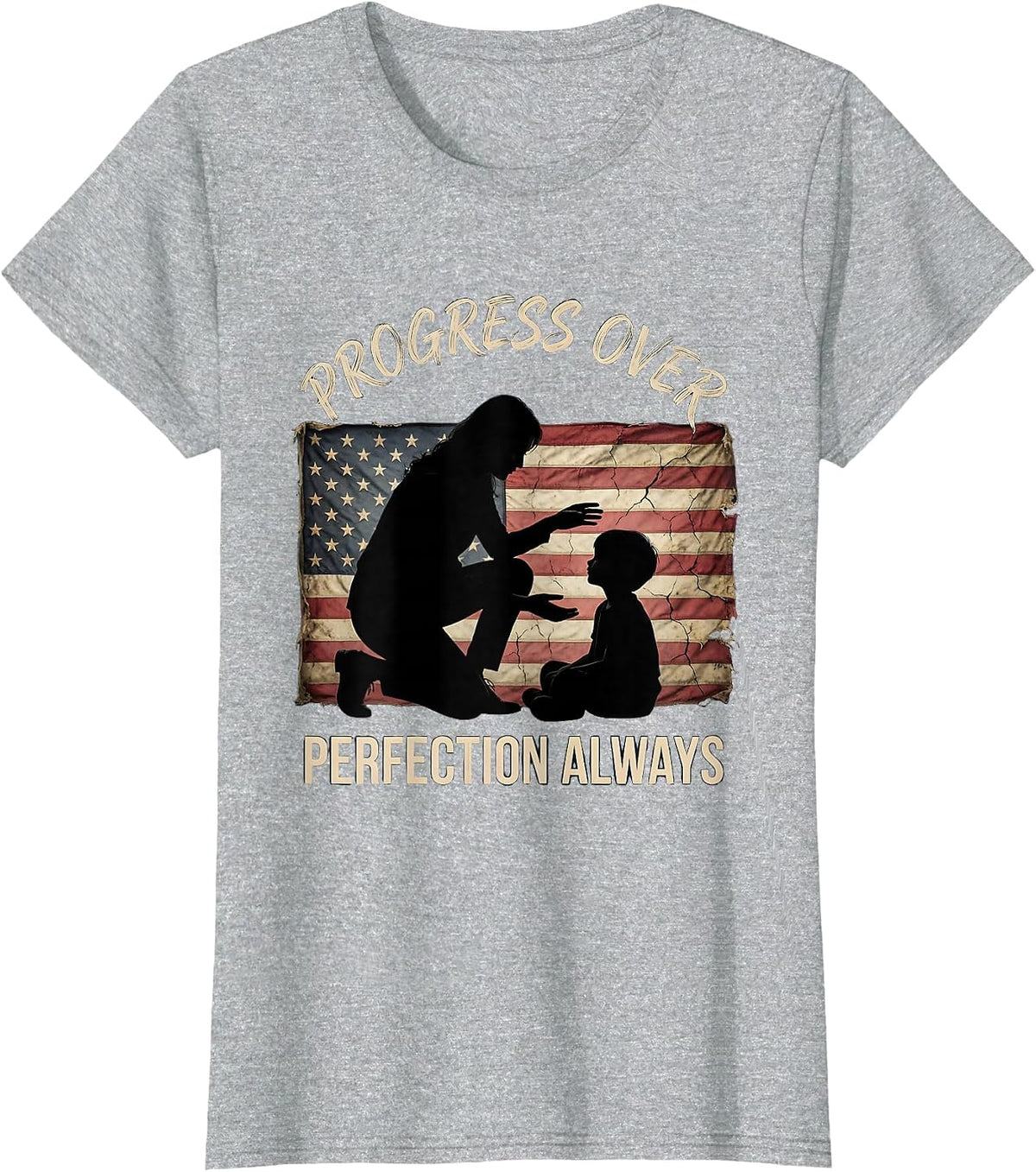 Progress Over Perfection Special Education Teacher T-Shirt - Heather Grey