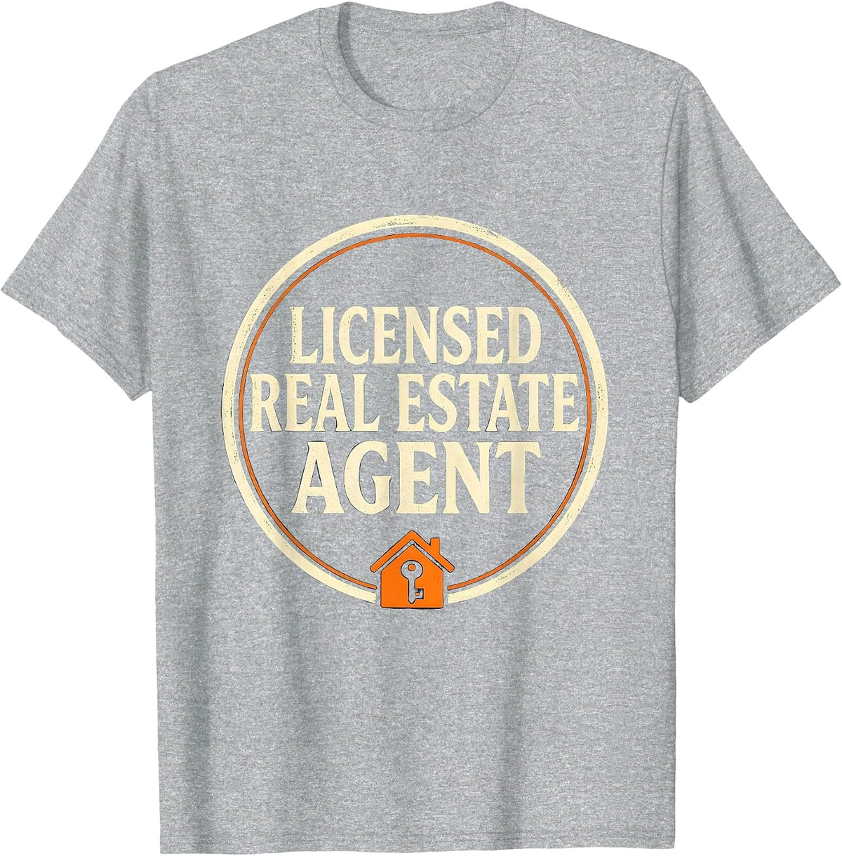 Men's Licensed Real Estate Agent Funny Realtor Workwear Gift T-Shirt - Heather Grey