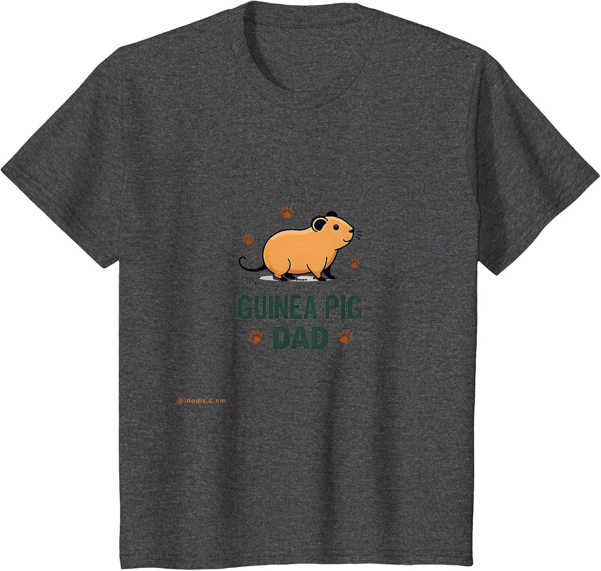 Guinea Pig Dad - Cute Pet Owner Gift T-Shirt - Dark Heather Grey