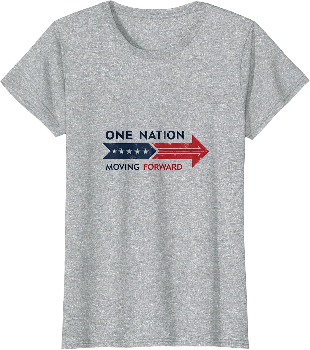 One Nation Moving Forward Inauguration Design T-Shirt - Heather Grey
