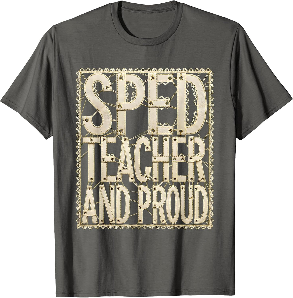 Men's Sped Teacher and Proud Special Education Design T-Shirt - Asphalt Grey