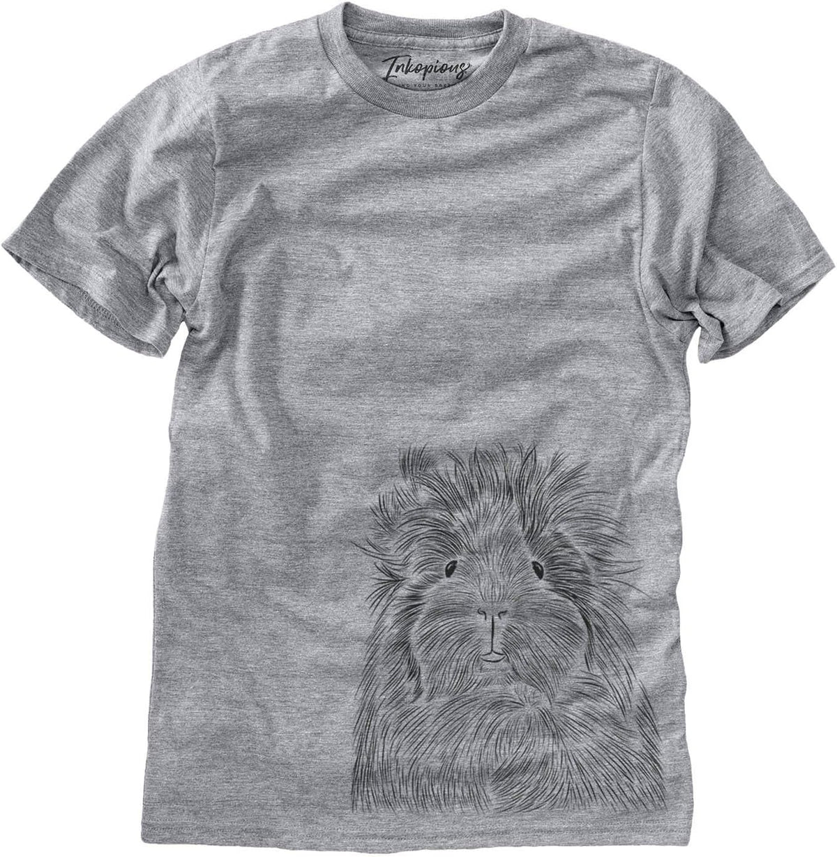 Bare Rhino the Guinea Pig Triblend T-Shirt - Unisex Grey Crew Neck