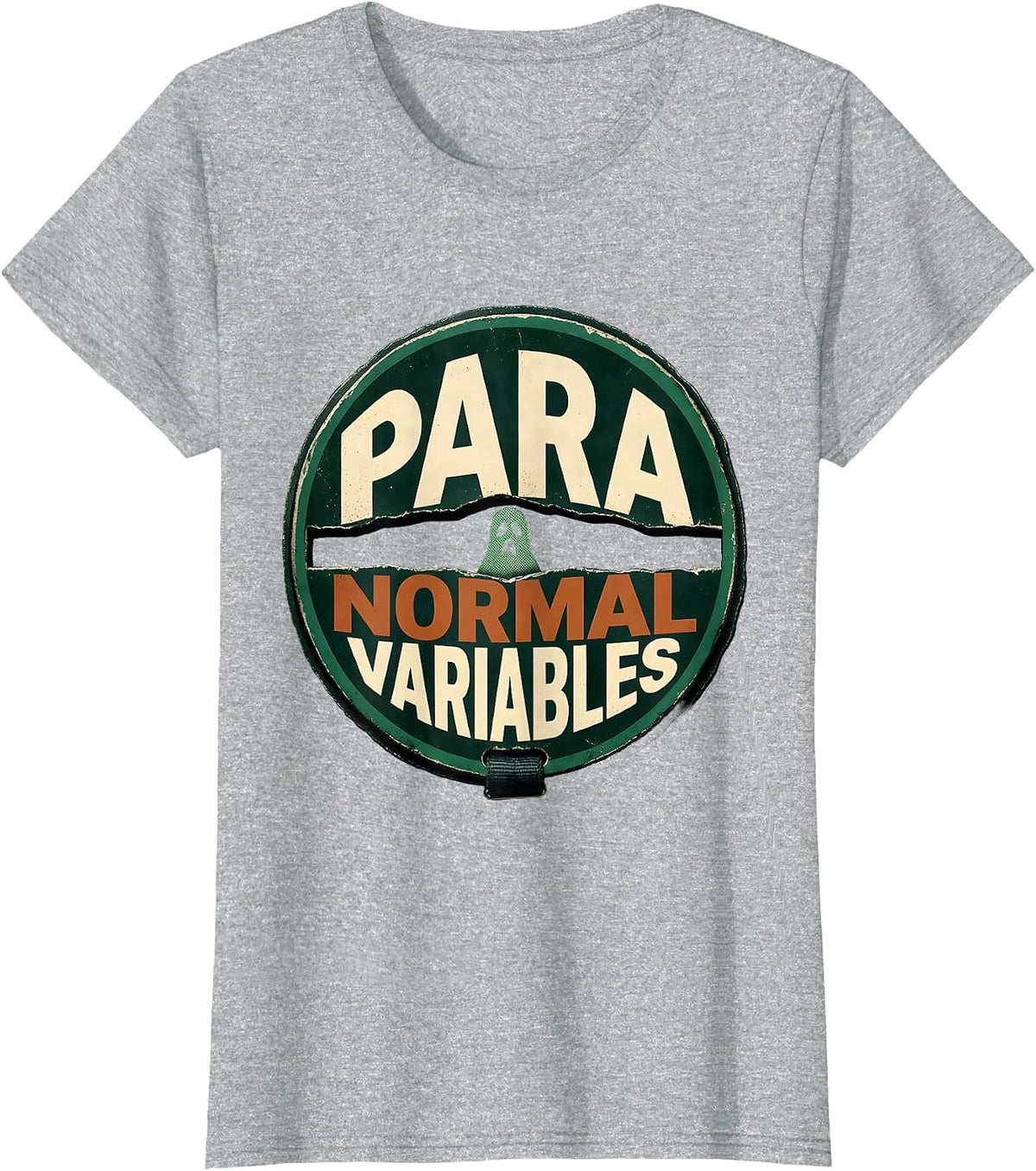 Women's Para Normal Variables Vintage Ghost Para Teacher Halloween T-Shirt - Heather Grey