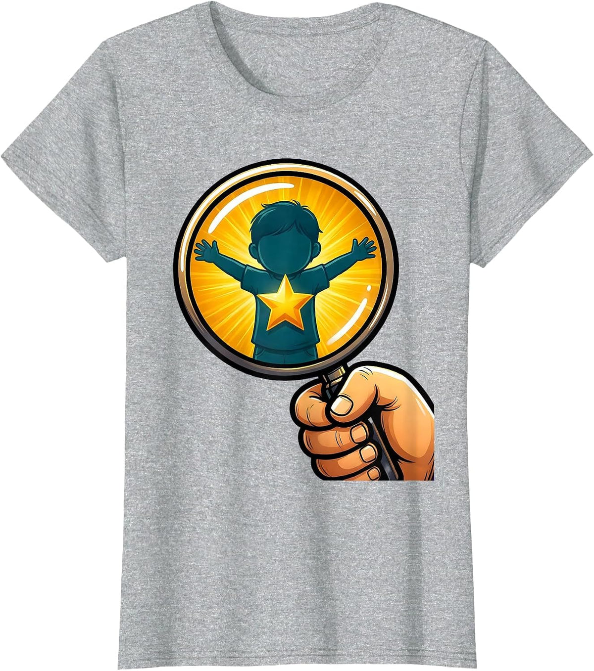Special Education Teacher Glowing Star Child Gift T-Shirt - Heather Grey