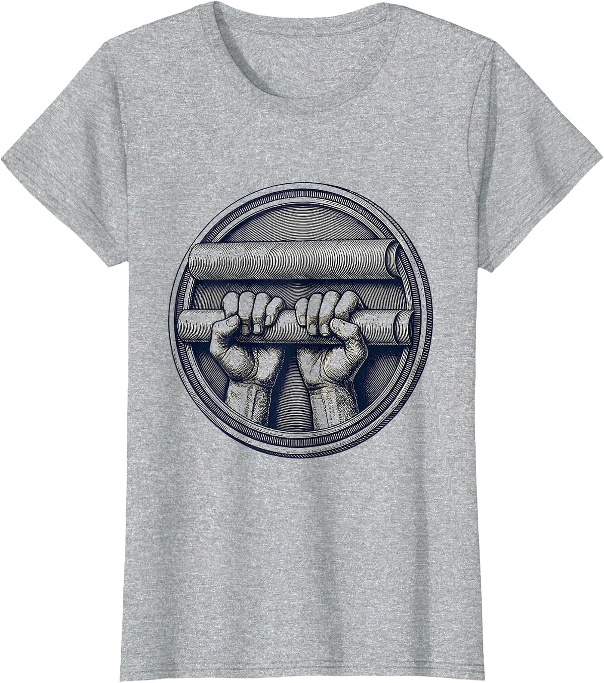 Women's Physical Therapy Parallel Bars Grip Illustration T-Shirt - Heather Grey