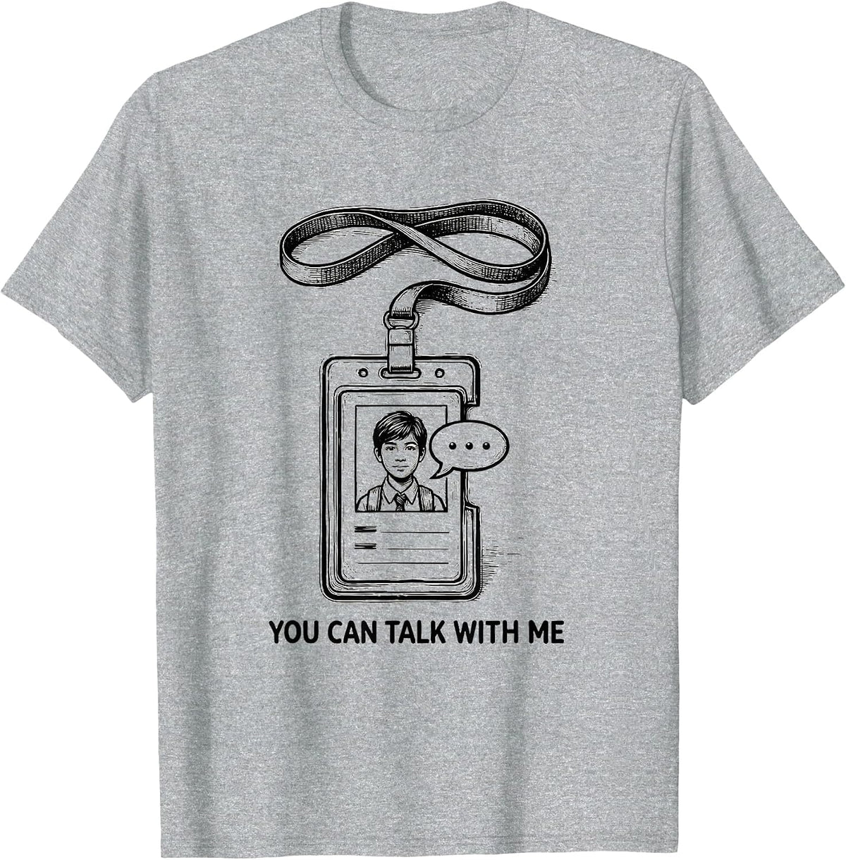 Men's You Can Talk With Me Groovy Retro School Counselor T-Shirt - Heather Grey