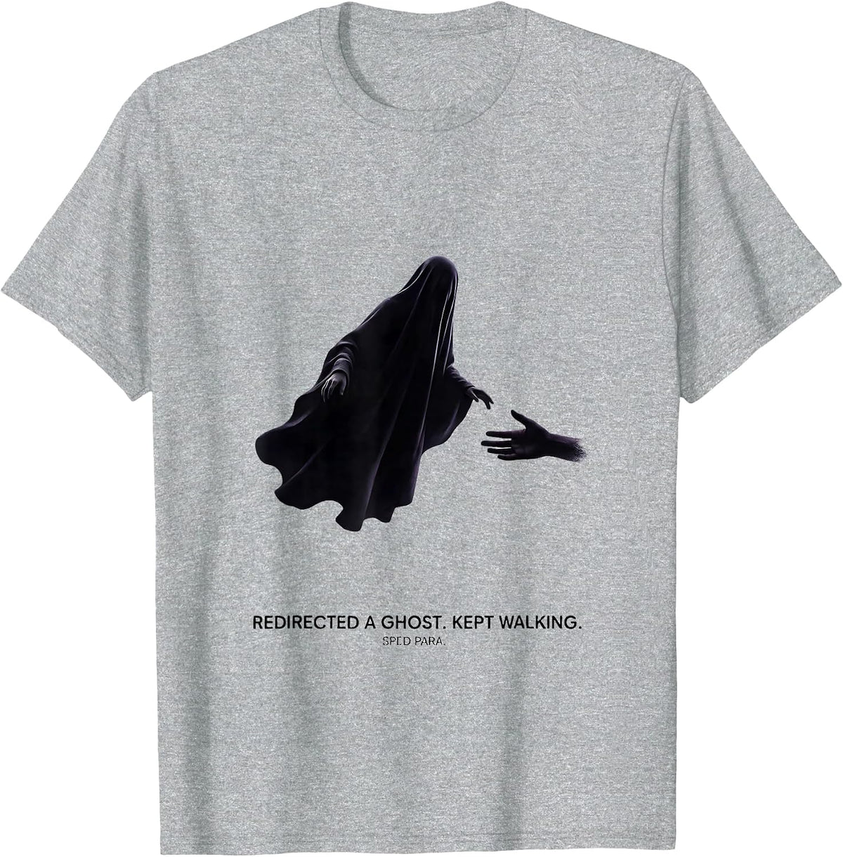 Men's Redirected A Ghost Kept Walking SPED Para Teacher T-Shirt - Heather Grey