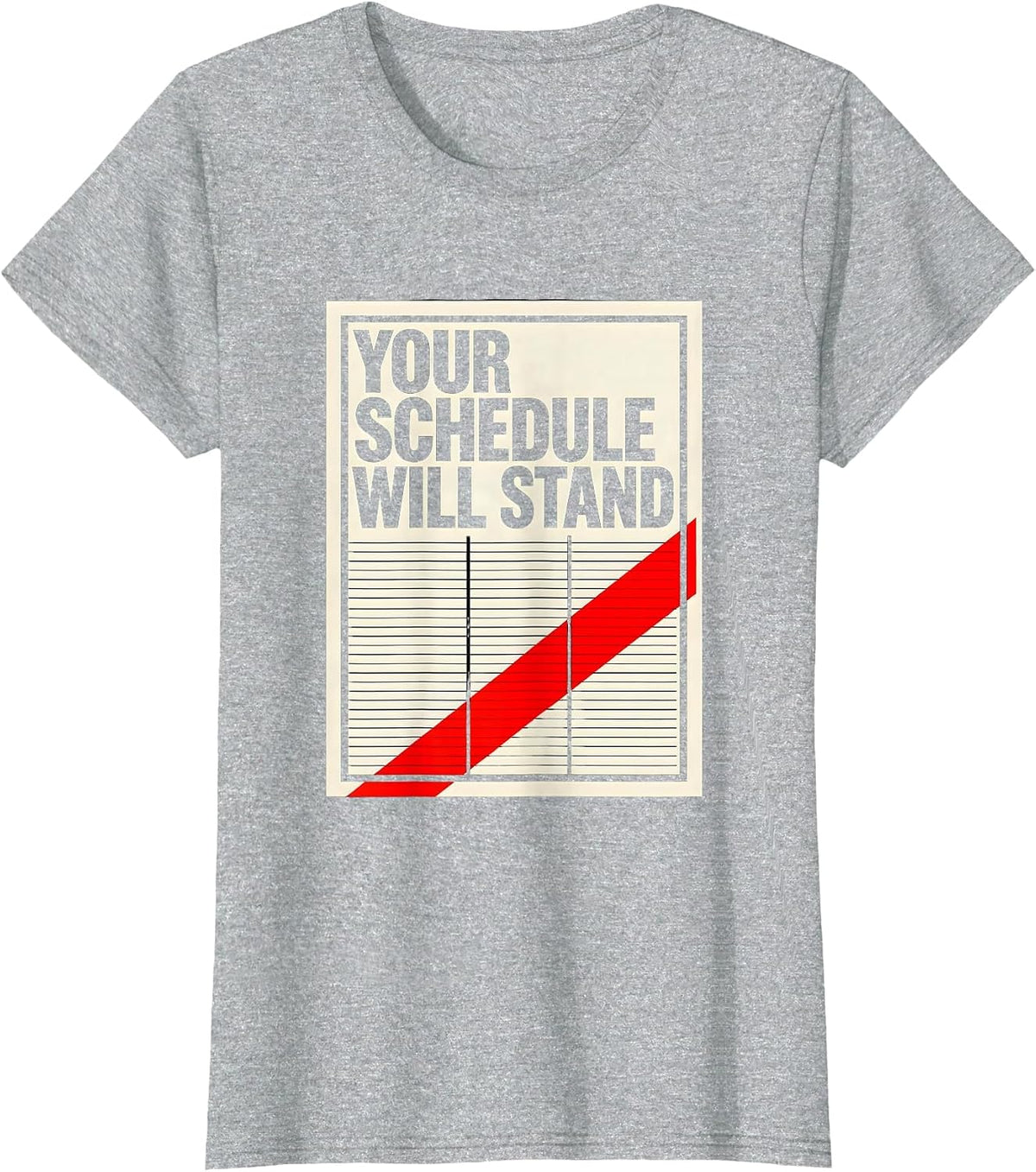 Women's Your Schedule Will Stand Groovy School Counselor Back T-Shirt - Heather Grey