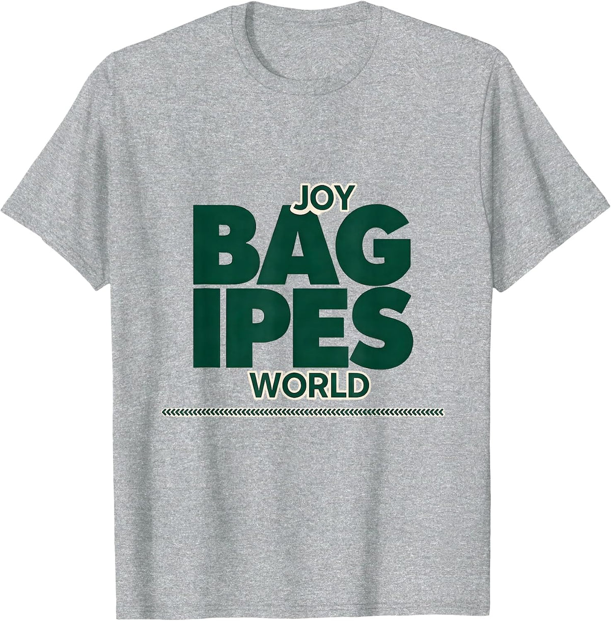 Men's Joy Bagpipes World Funny Bagpipe Player Marching Band Humor T-Shirt - Heather Grey