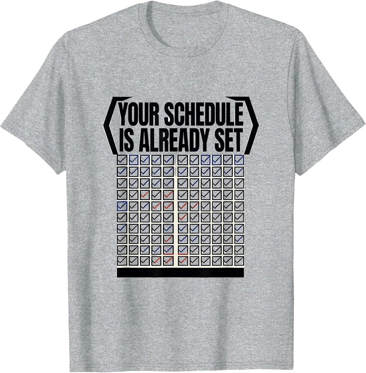 Men's Your Schedule Is Already Set Groovy School Counselor T-Shirt - Heather Grey