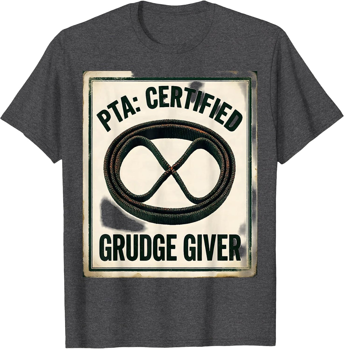 PTA Certified Grudge Giver Vintage Physical Therapist T-Shirt - Dark Heather Grey