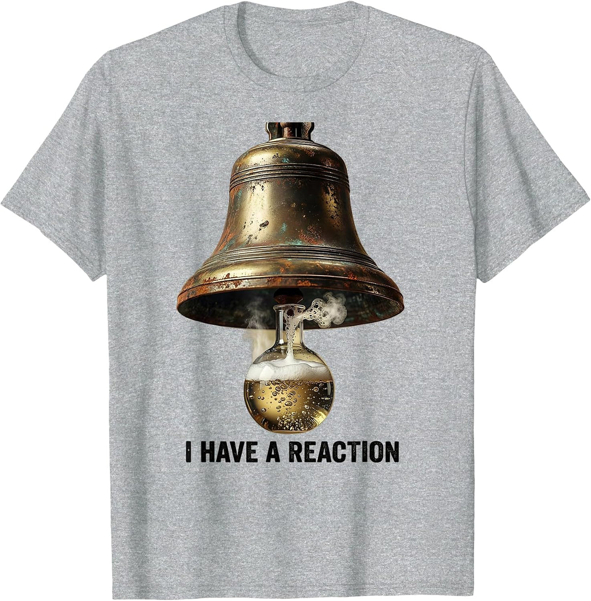 Men's I Have A Reaction Vintage Science Humor Chemistry Nerd Gift T-Shirt - Heather Grey
