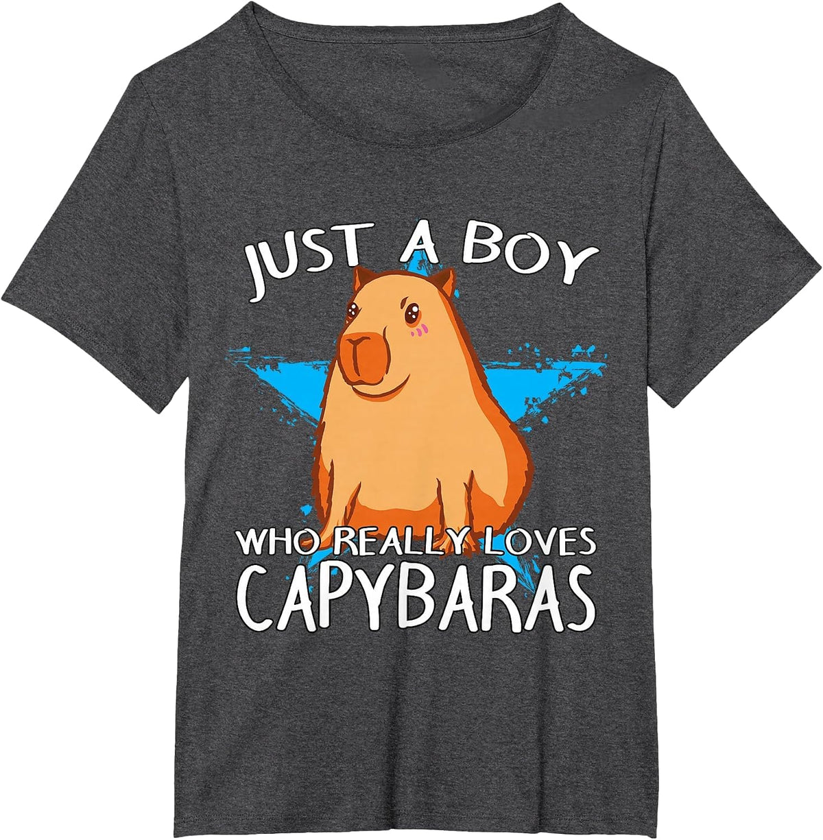 Capivara Capiguara Fercho Boy Who Really Loves Capybaras T-Shirt - Dark Heather Grey