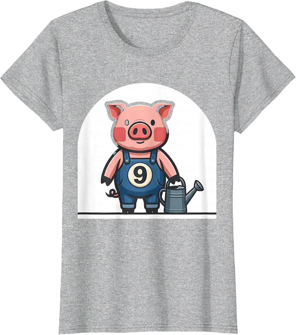 9 Funny Pig Lover Halloween Costume Novelty Humor T-Shirt - Heather Grey