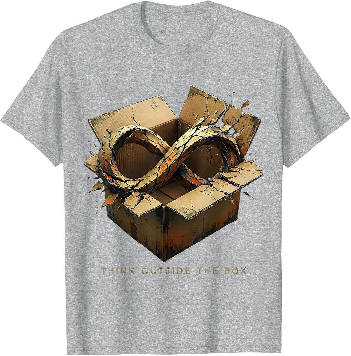Men's Think Outside The Box Autism Awareness Design T-Shirt - Heather Grey