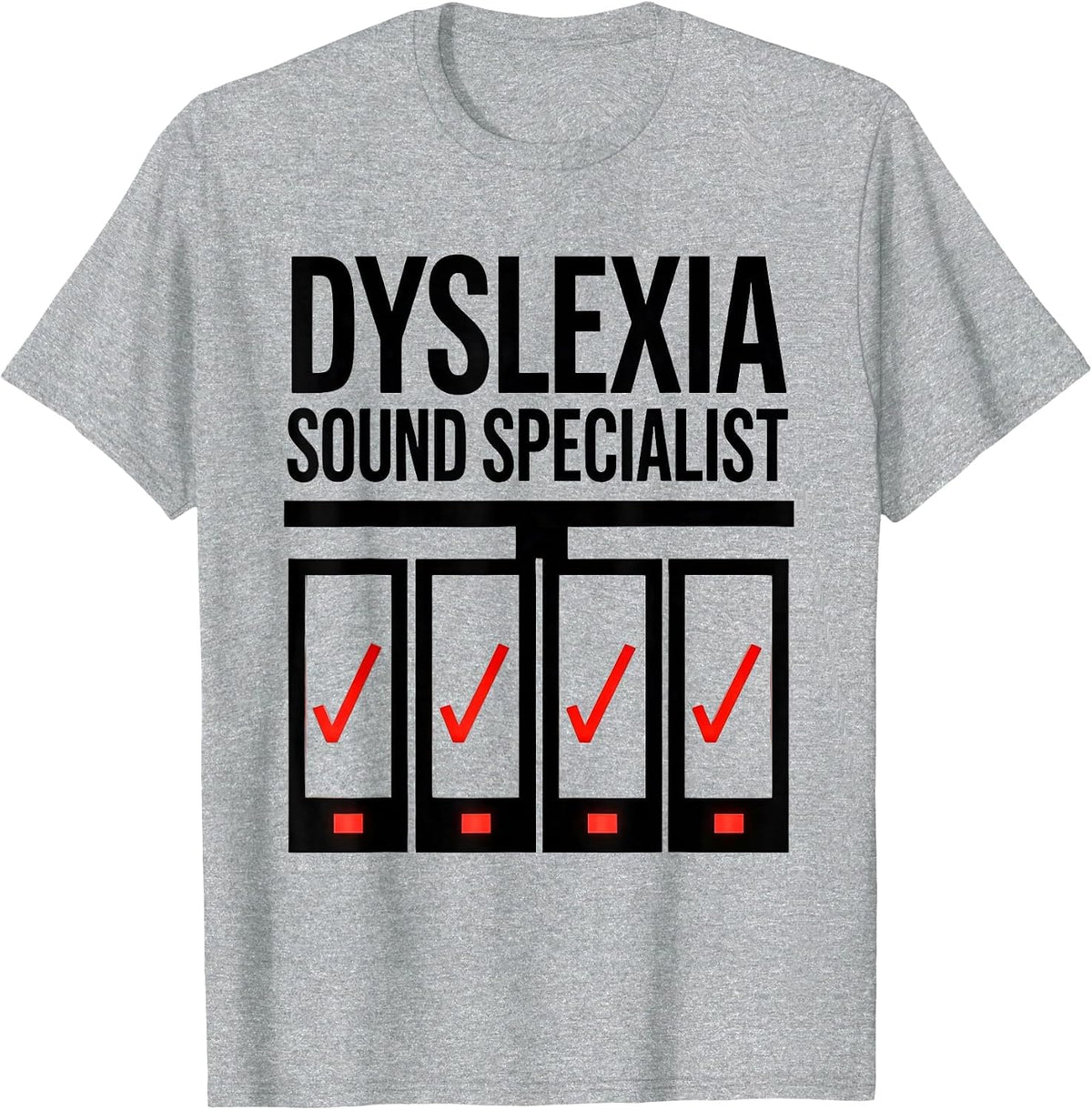 Men's Dyslexia Sound Specialist Swiss International Teacher T-Shirt - Heather Grey