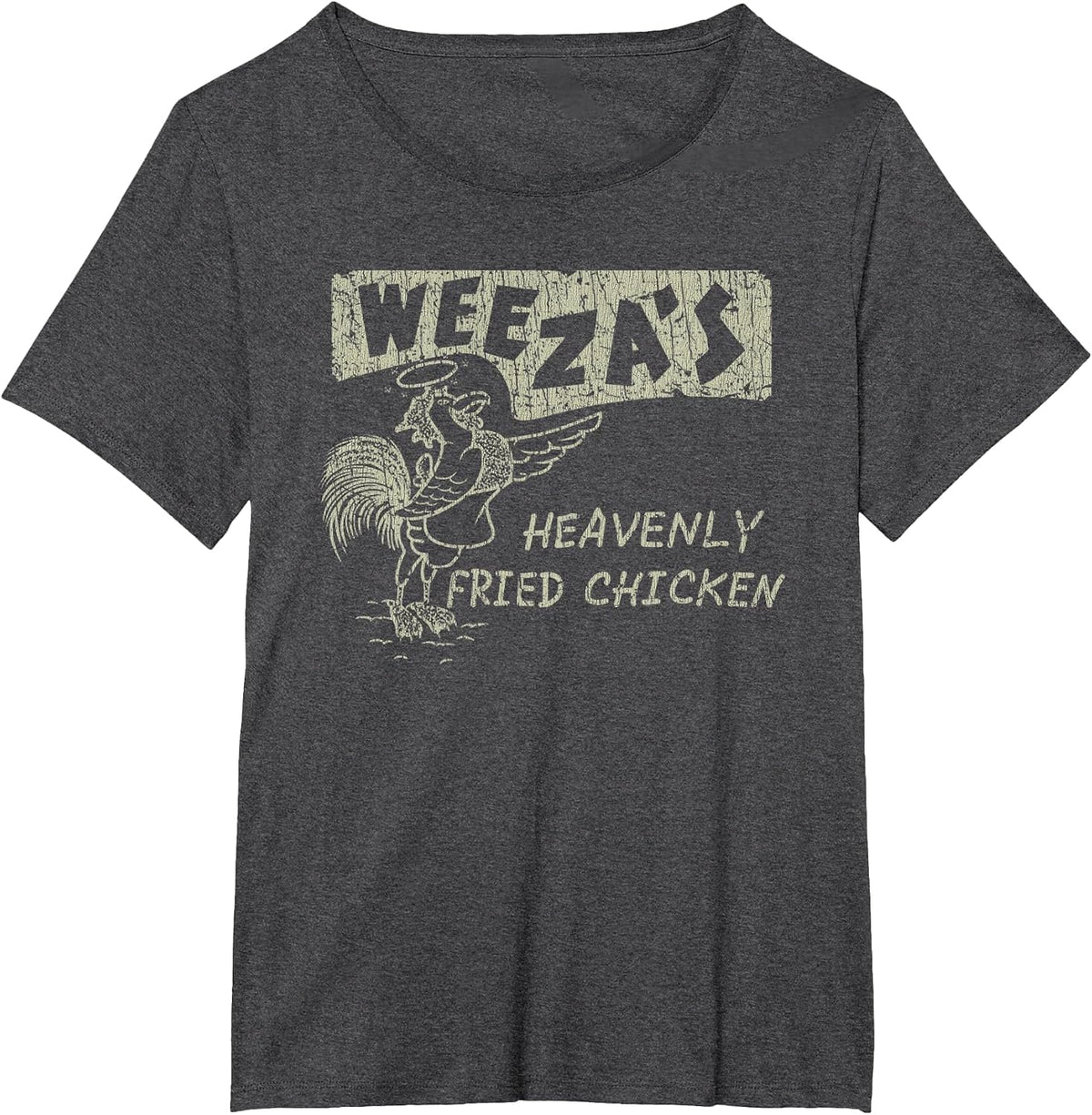 Vintage Weeza’s Heaven Rooster Fried Chicken 2001 T-Shirt - Dark Heather Grey