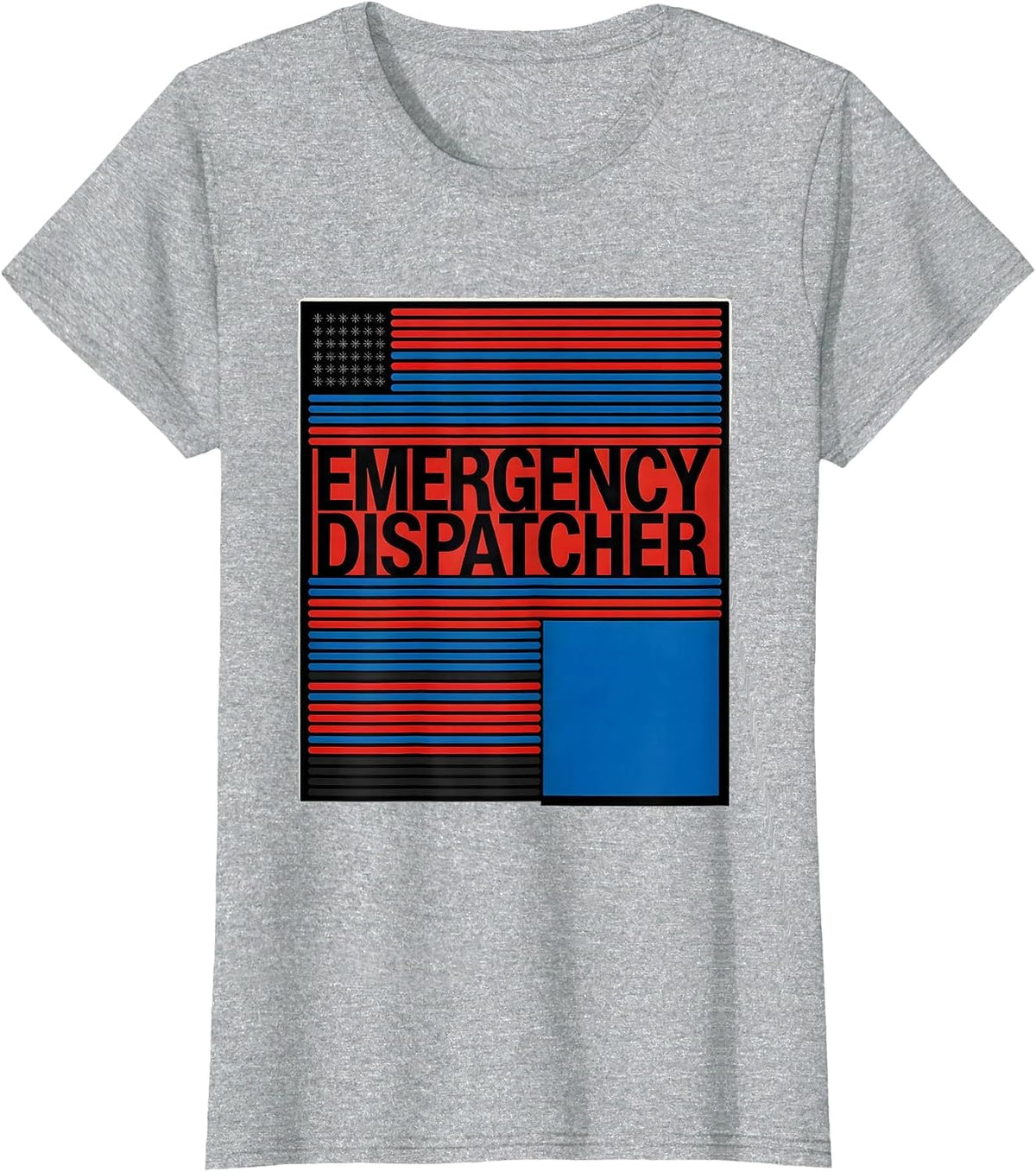 Emergency Dispatcher Bauhaus Modernist First Responder T-Shirt - Heather Grey
