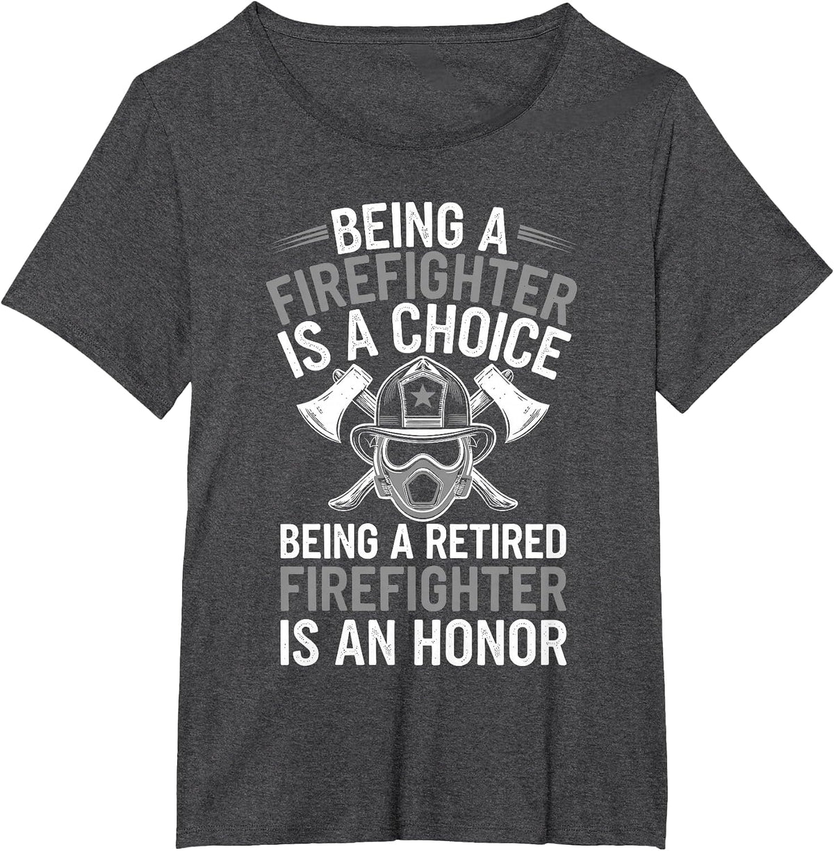 Cool Firefighter Design for Men Women Firemen Firefighter T-Shirt - Dark Heather Grey