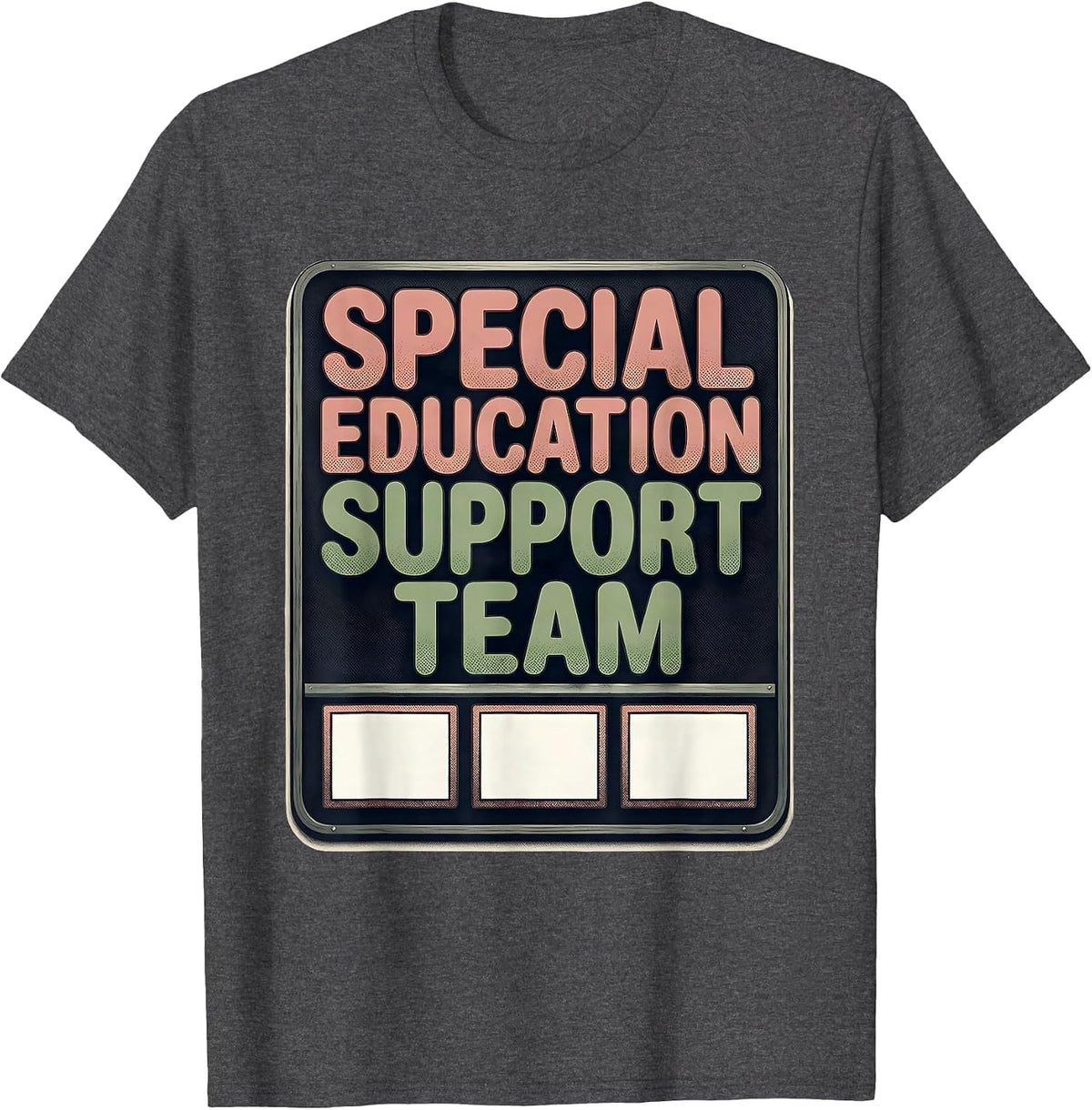 Men's Special Education Support Team Funny SPED Teacher T-Shirt - Dark Heather Grey