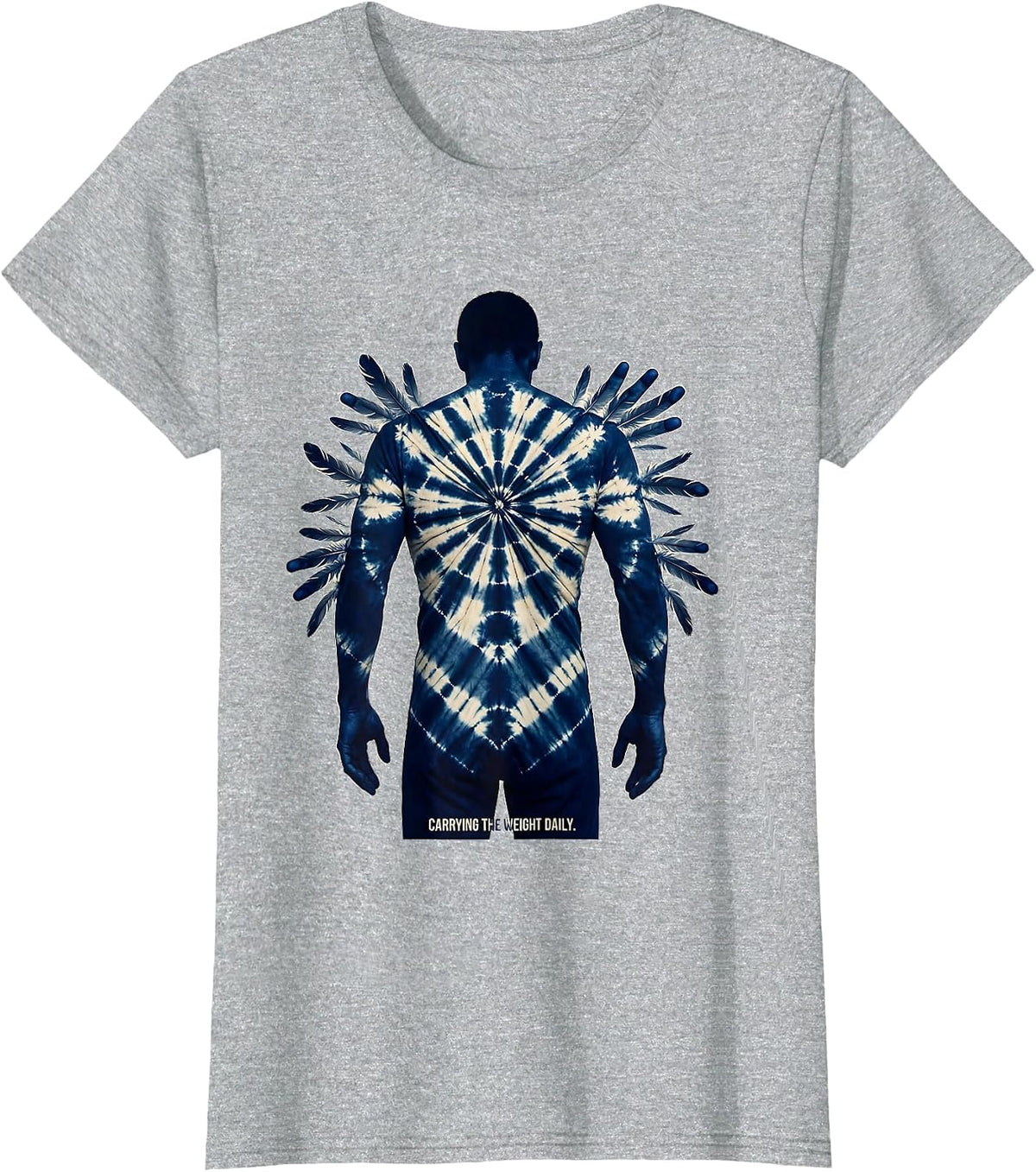 Carrying the Weight Daily Anxiety Awareness Design T-Shirt - Heather Grey