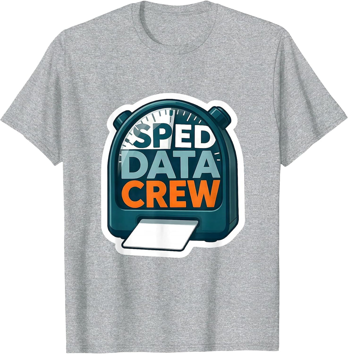 Men's SPED Data Crew Funny Special Education Teacher Crew Pride T-Shirt - Heather Grey