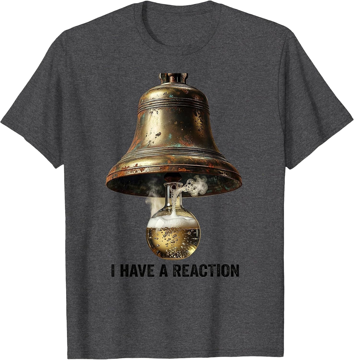 Men's I Have A Reaction Vintage Science Humor Chemistry Nerd Gift T-Shirt - Dark Heather Grey
