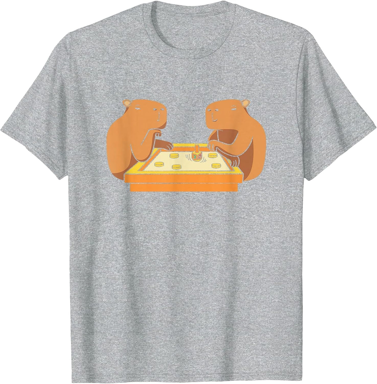 Hannukah Dreidel Game Capybara Hanukkah T-Shirt - Heather Grey