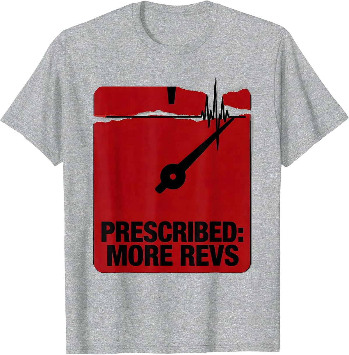 Men's More Revs Funny Car Guy Auto Mechanic Racing Enthusiast T-Shirt - Heather Grey