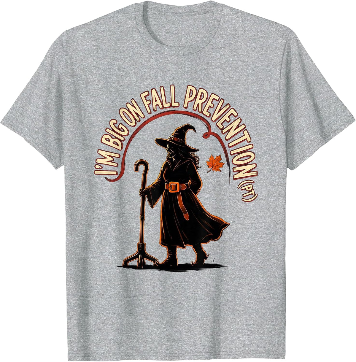 Men's I'm Big on Fall Prevention PT Funny Physical Therapist T-Shirt - Heather Grey