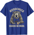 Woodchuck Chucks No Wood Funny Woodchuck Groundhog Day Humor T-Shirt - Royal Blue