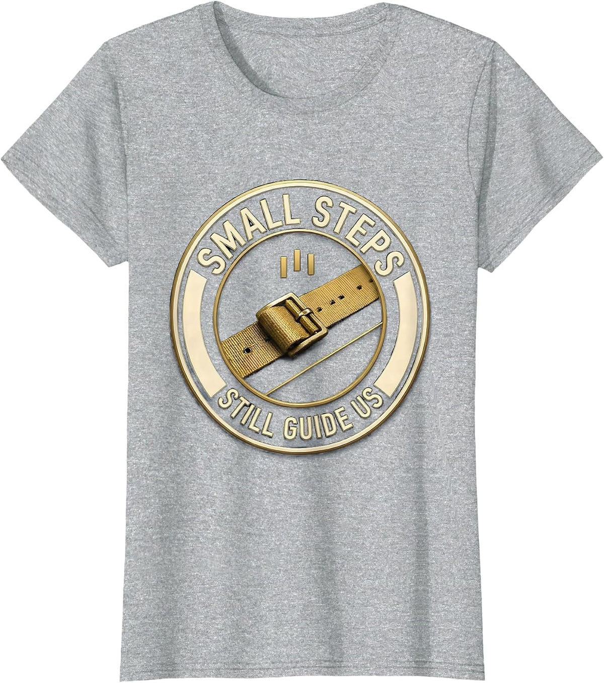 Small Steps Still Guide Us Physical Therapy PT Humor T-Shirt - Heather Grey
