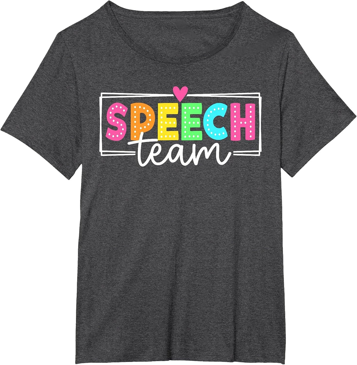 Speech Team Speech Language Pathologist Therapy T-Shirt - Dark Heather Grey