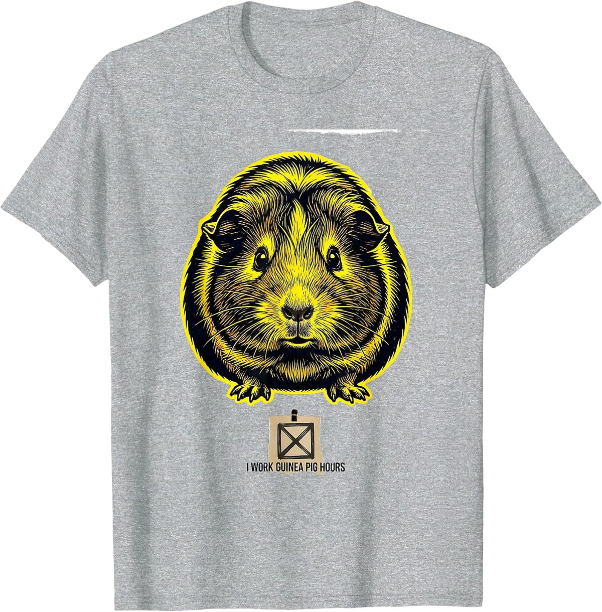 Men's I Work Guinea Pig Hours Funny Guinea Pig Lover Gift T-Shirt - Heather Grey