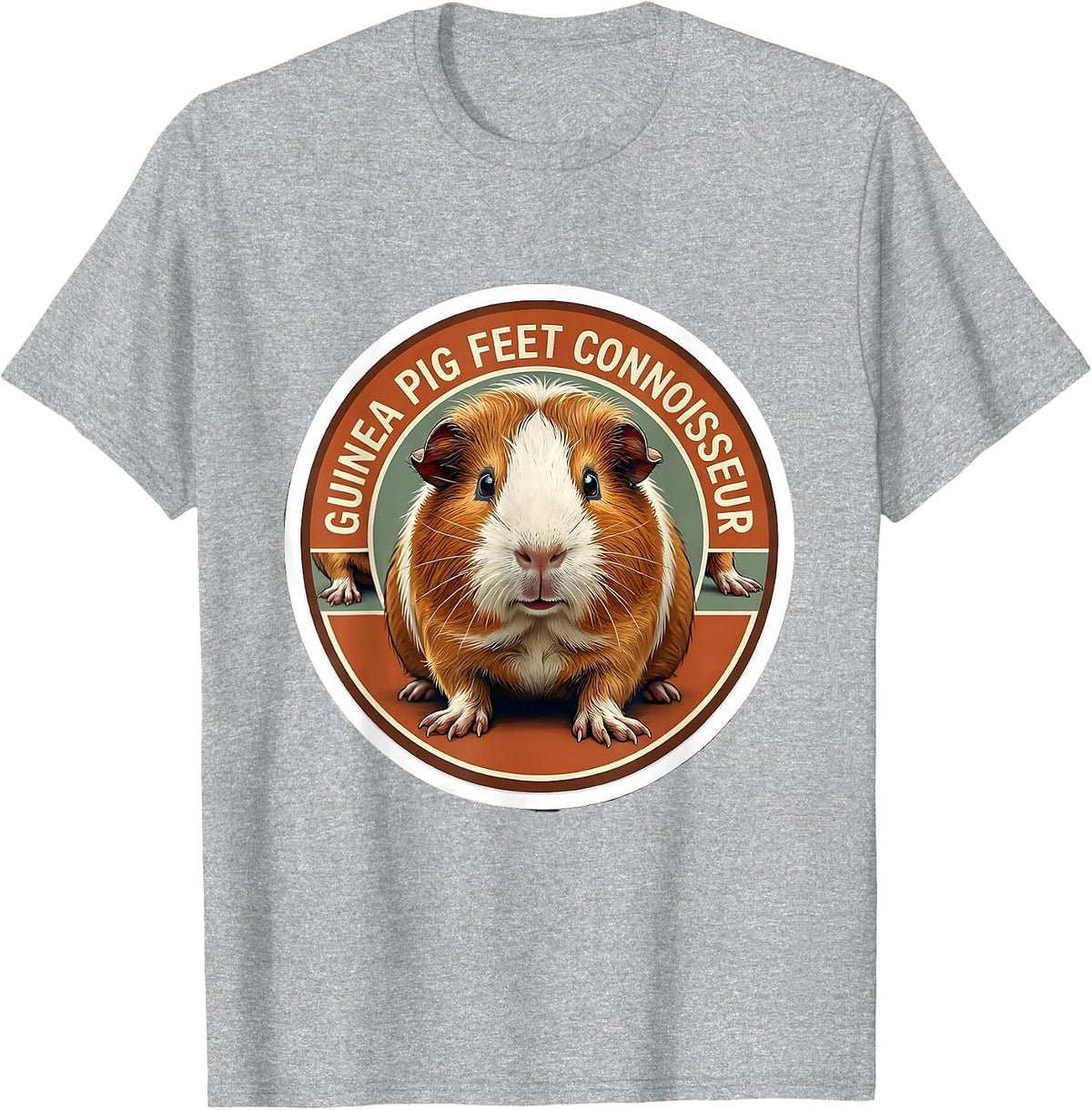 Men's Guinea Pig Feet Connoisseur Funny Pet Lover Cavy Owner T-Shirt - Heather Grey