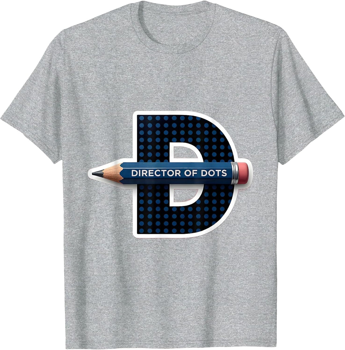 Men's Director Of Dots Sticker Style Pre-K Teacher Back To School T-Shirt - Heather Grey