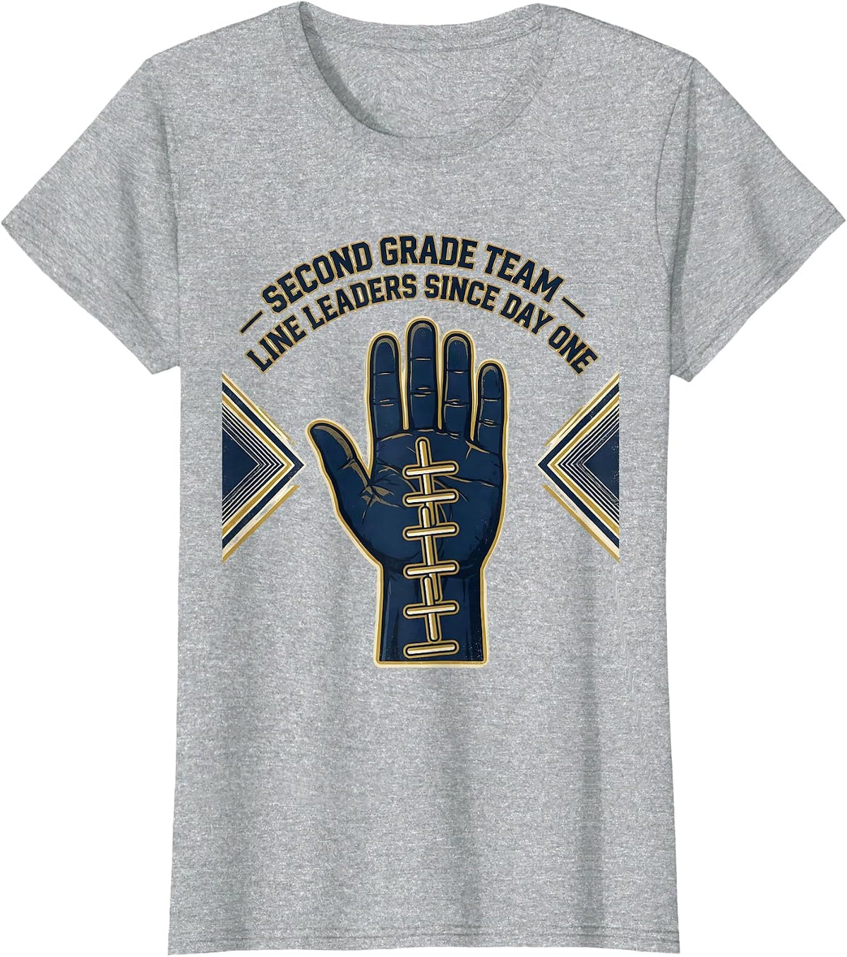Women's Second Grade Team — Line Leaders Since Day One Teacher T-Shirt - Heather Grey